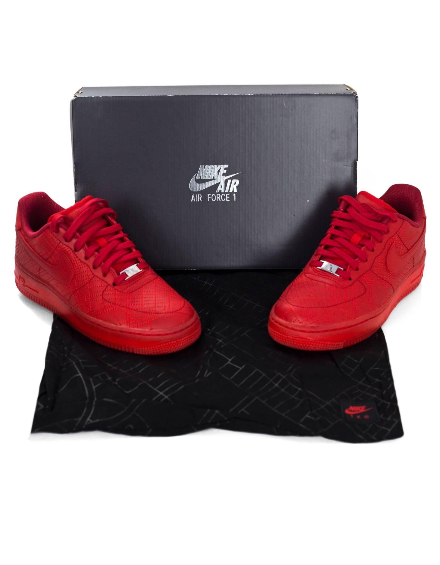 Nike Limited Edition Red WMNS City Collection Air Force 1 Sneakers Sz 7.5 NIB 1
