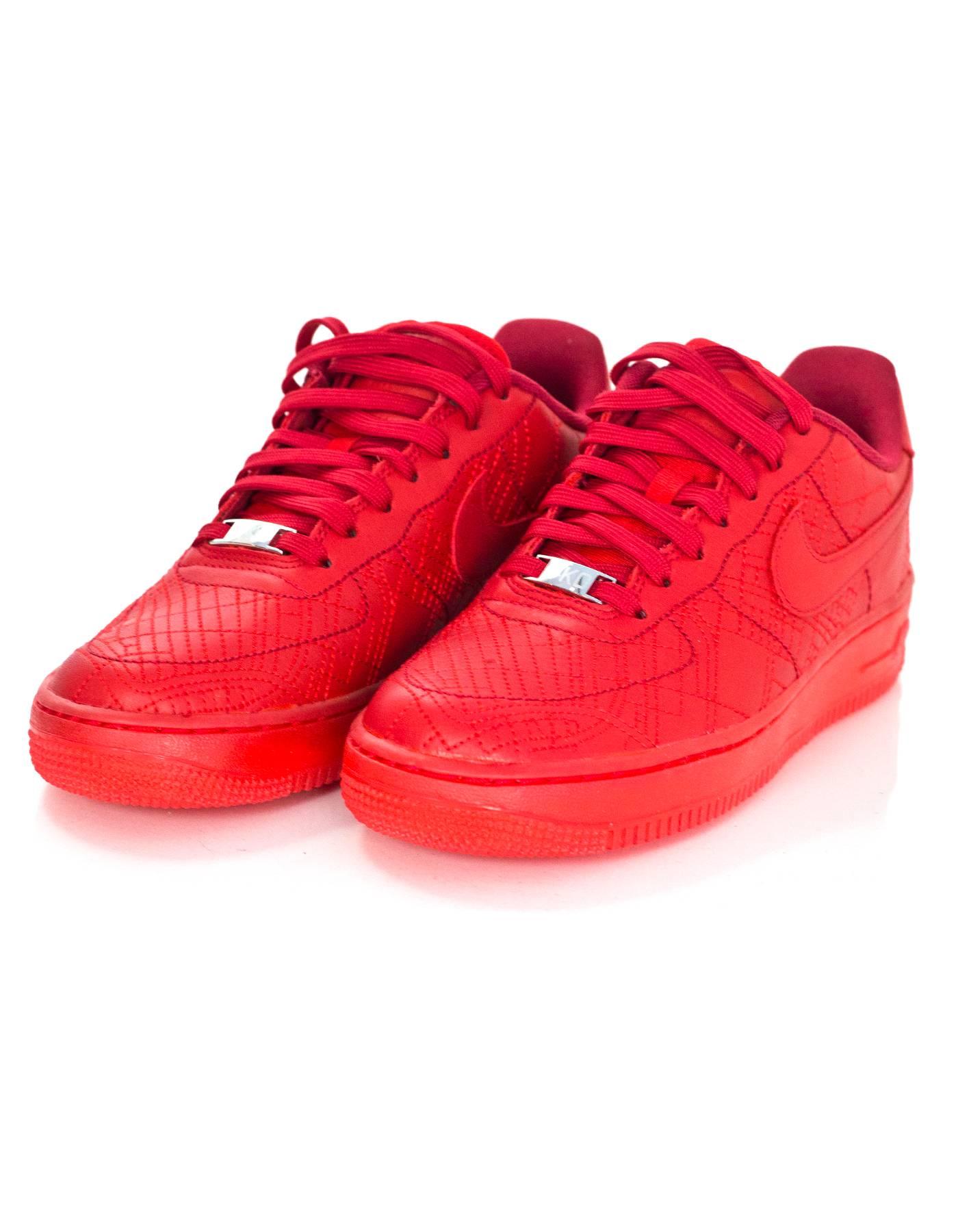 Nike Red WMNS City Collection Air Force 1 Sneakers Sz 7.5 NIB

From the City Pack Collection. This limited edition Universty Red color represents Tokyo and the Japanese flag. The stitching on the sneaker is supposed to represent antique maps and