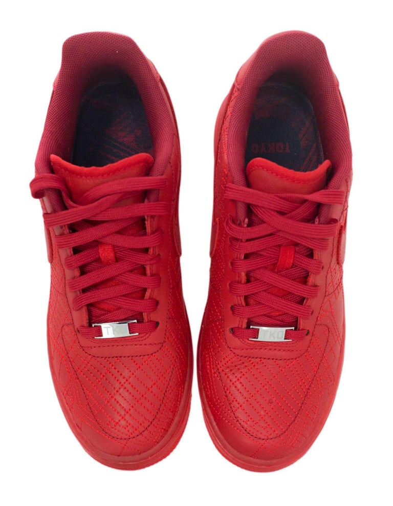 Nike Limited Edition Red WMNS City Collection Air Force 1 Sneakers Sz 7 ...