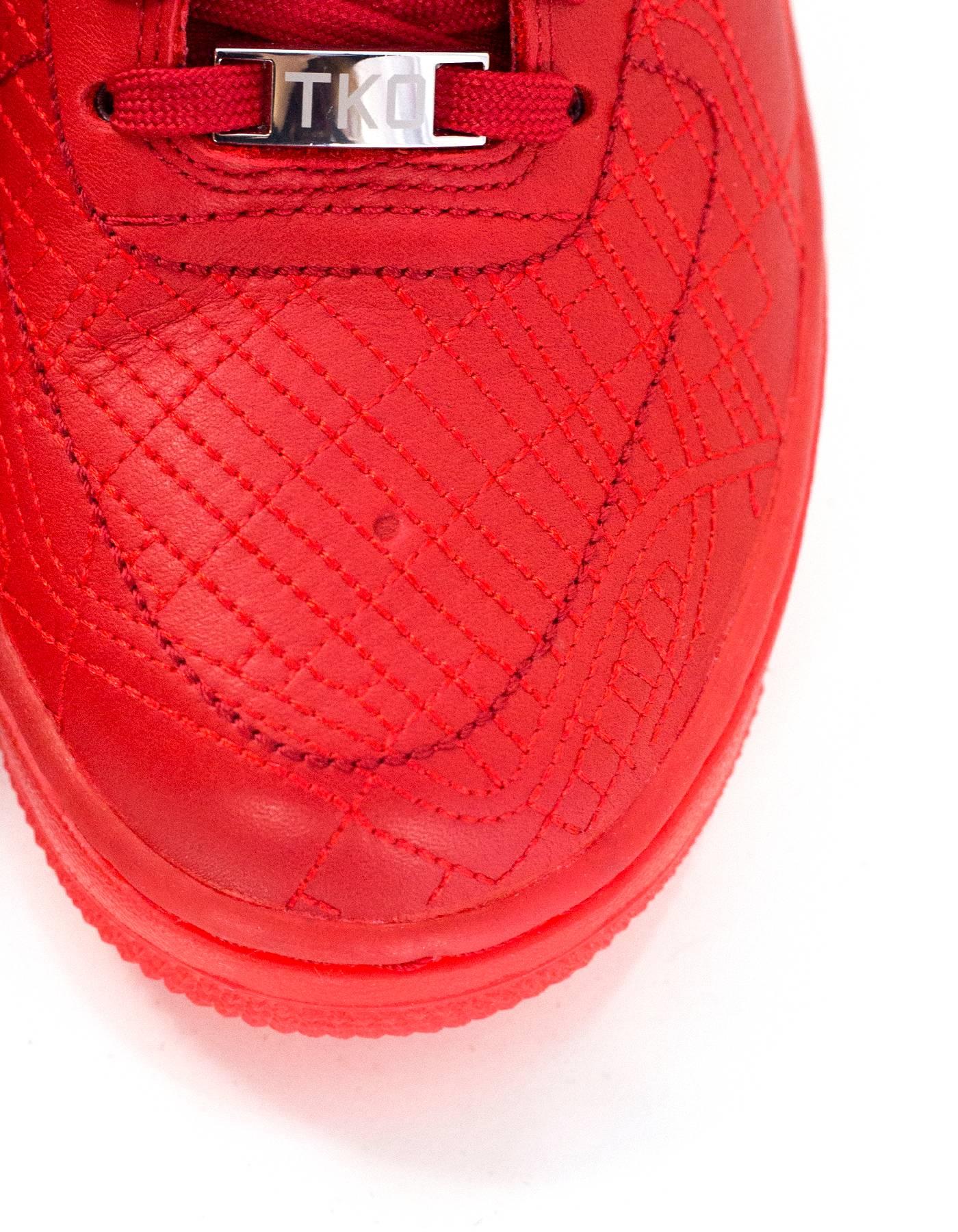 Nike Limited Edition Red WMNS City Collection Air Force 1 Sneakers Sz 7.5 NIB In Excellent Condition In New York, NY