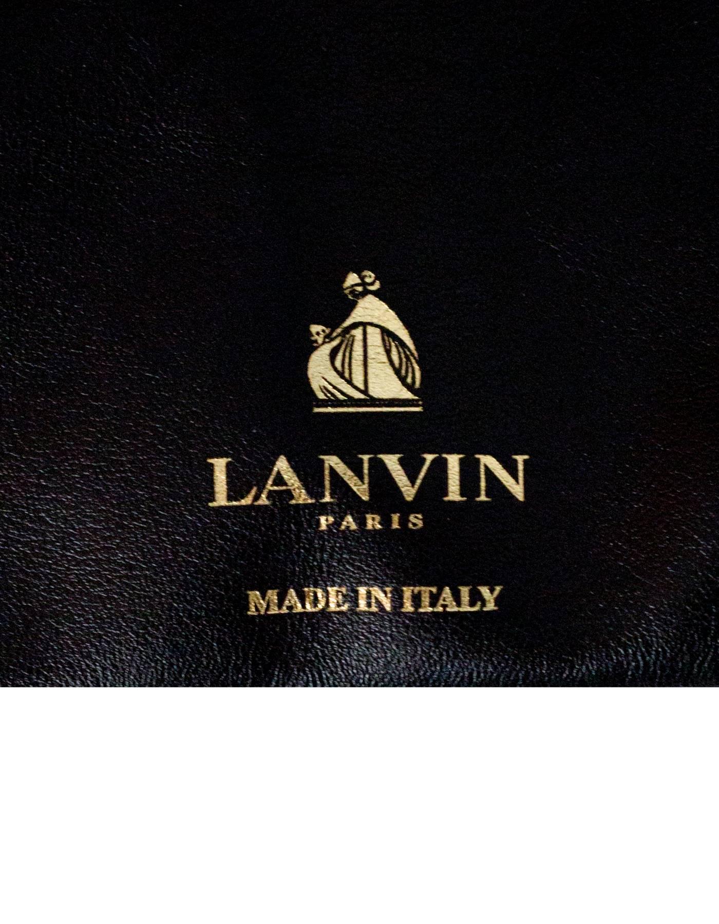 Lanvin Black Leather Fringe Tote Bag 3