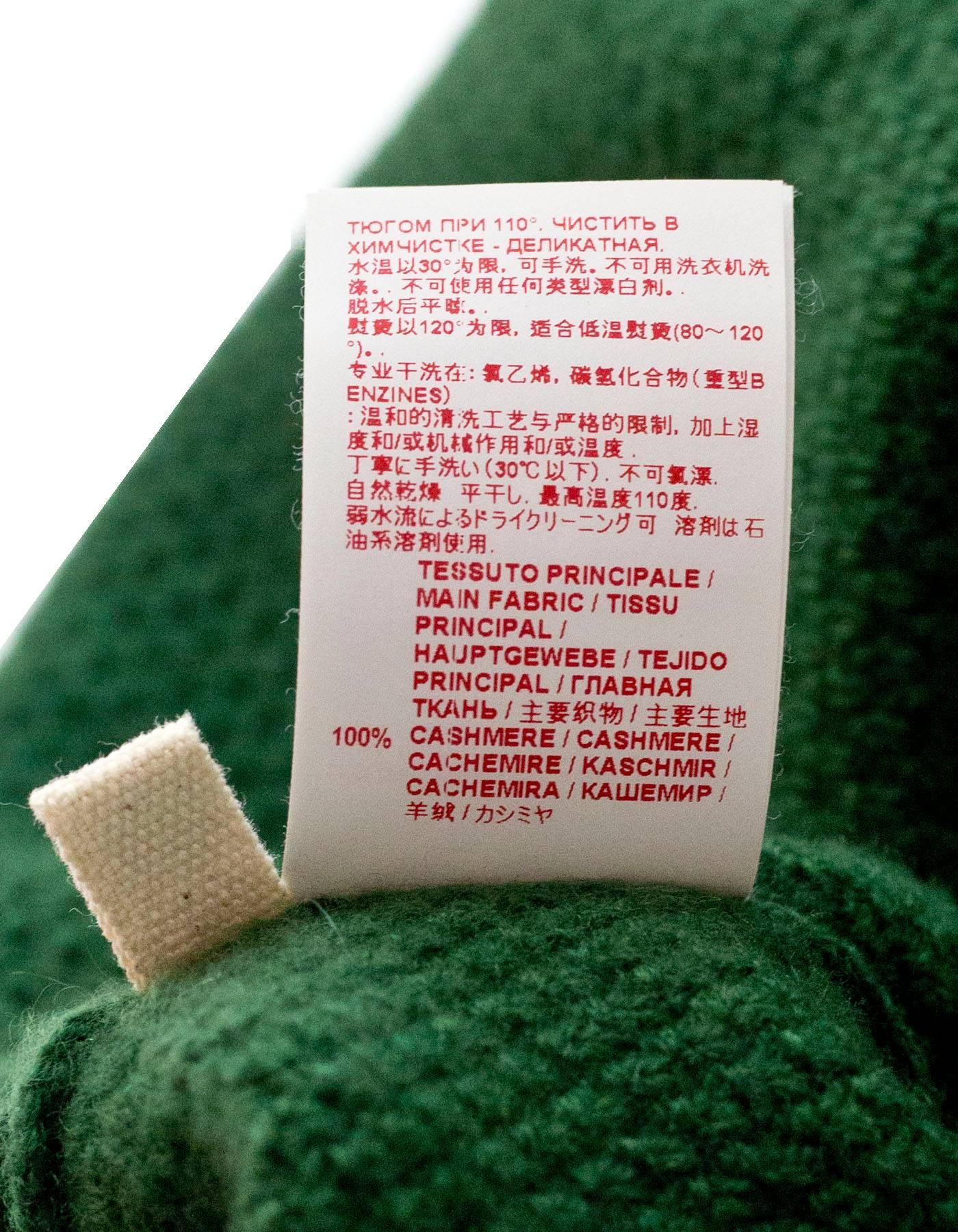 11/16 Marni Green Cashmere with Zipper Detail Sz IT48 2