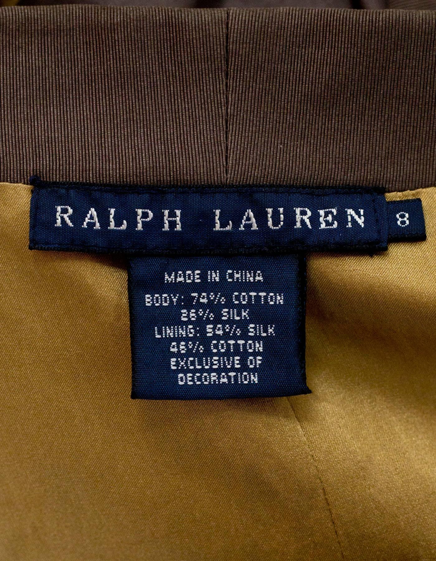 Women's Ralph Lauren Brown Beaded Vest Sz 8
