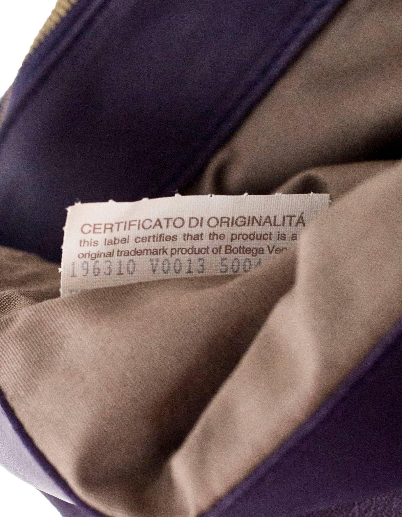 Bottega Veneta Purple Intrecciato Leather Clutch/Pouch Bag 5