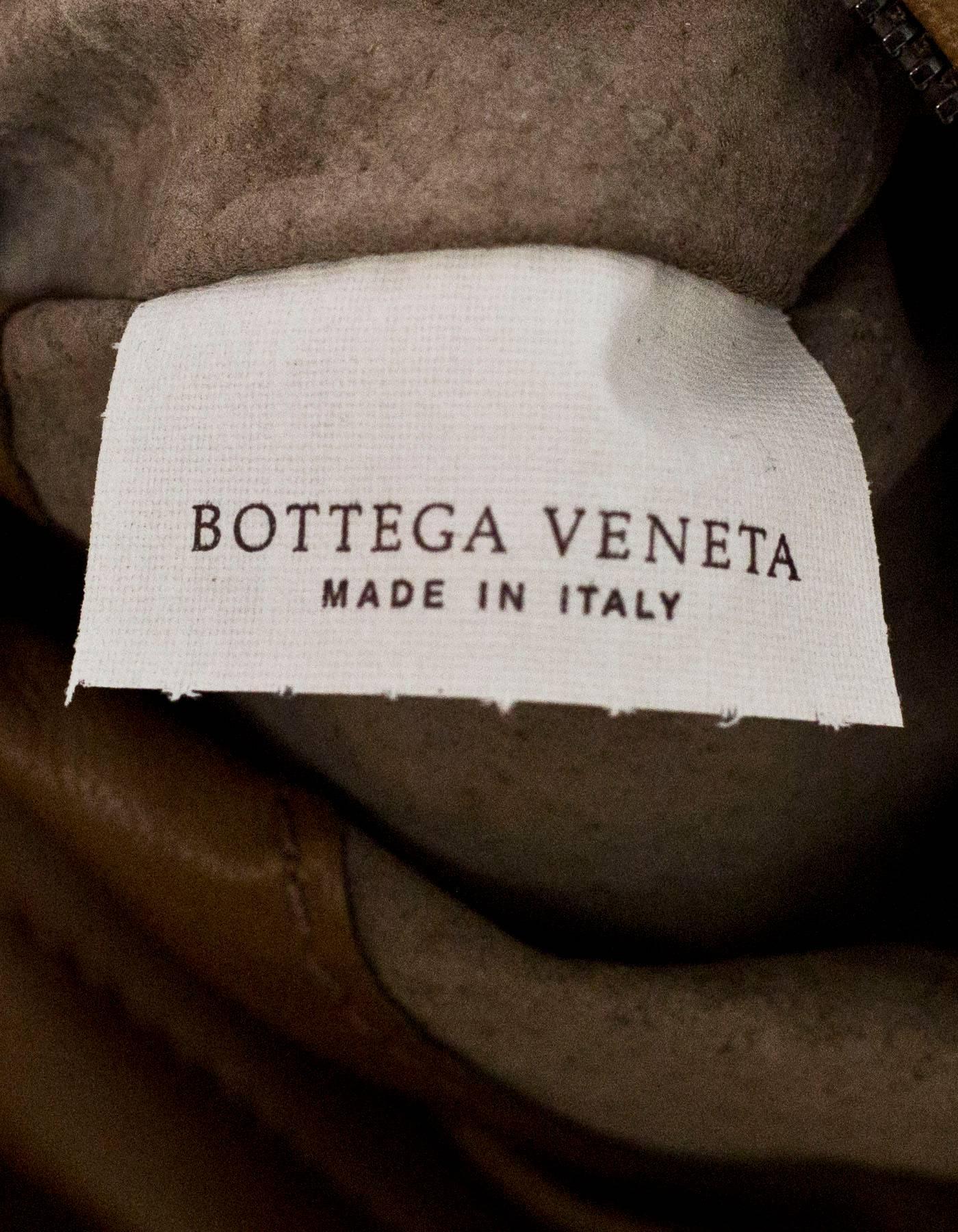 Bottega Veneta Tan Intrecciato Leather Turnlock Clutch Bag 1