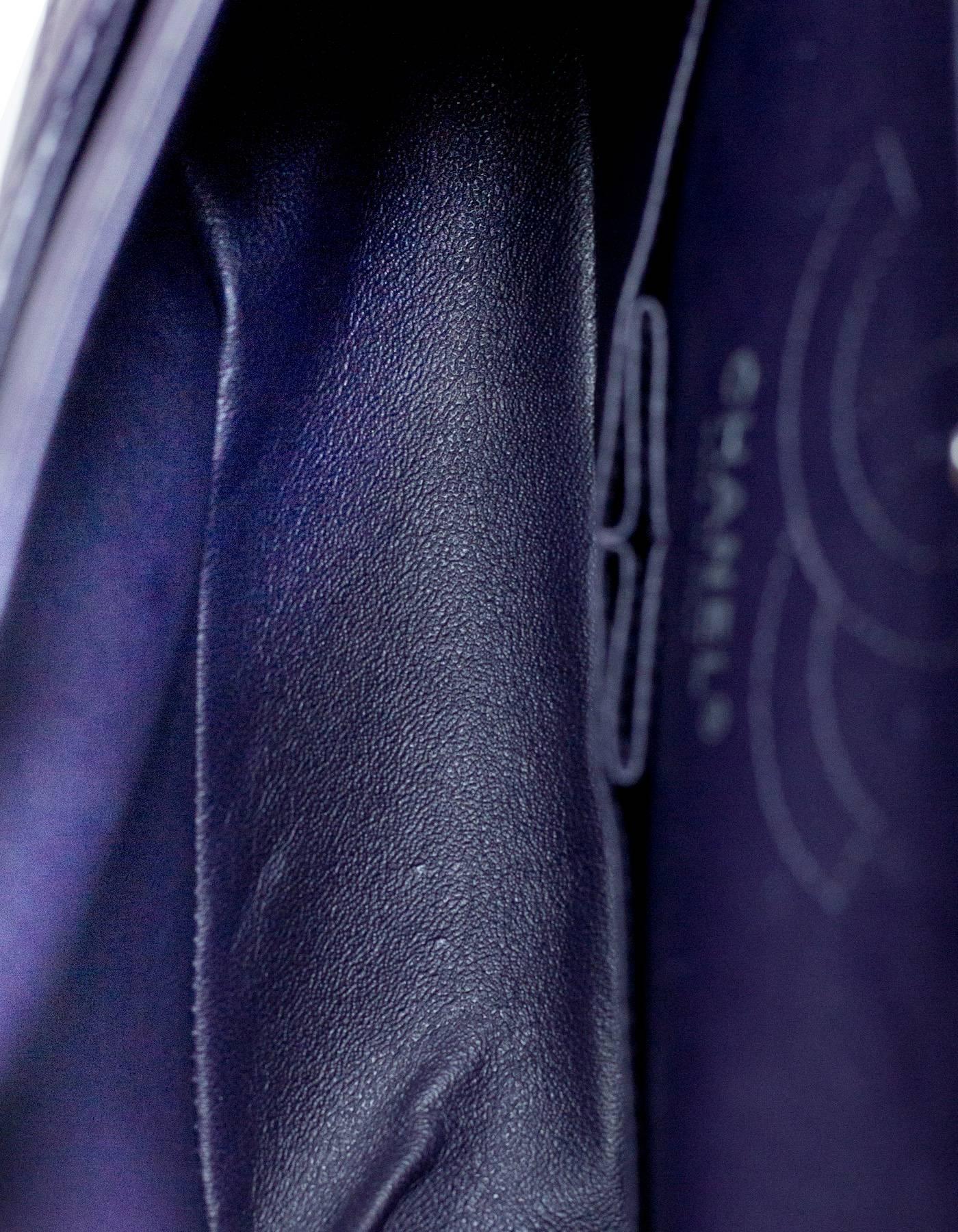 Women's Chanel Dark Purple Quilted Calfskin 244 Reissue 2.55 Double Flap Bag