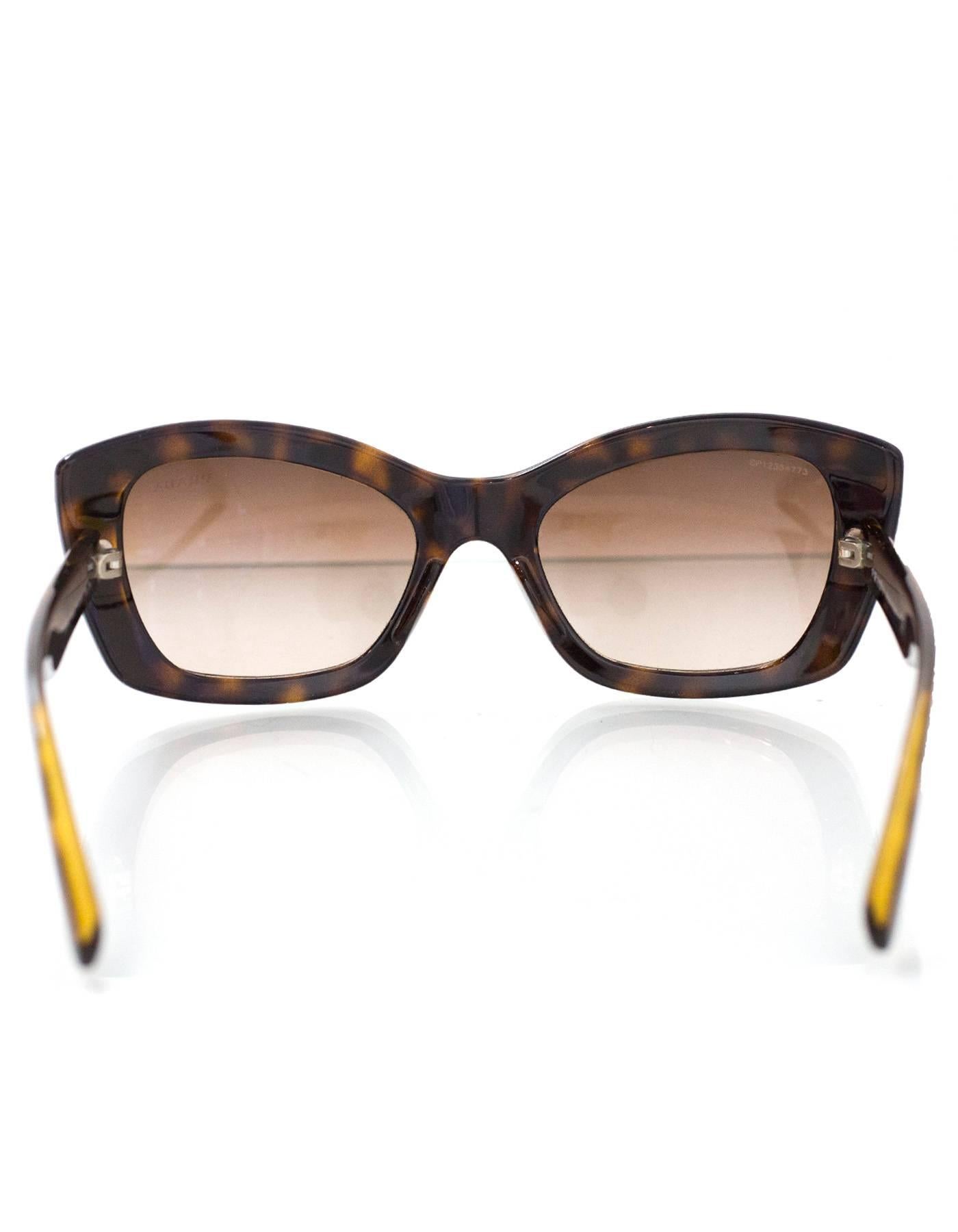 Women's Prada Brown Tortoise Sunglasses with Case