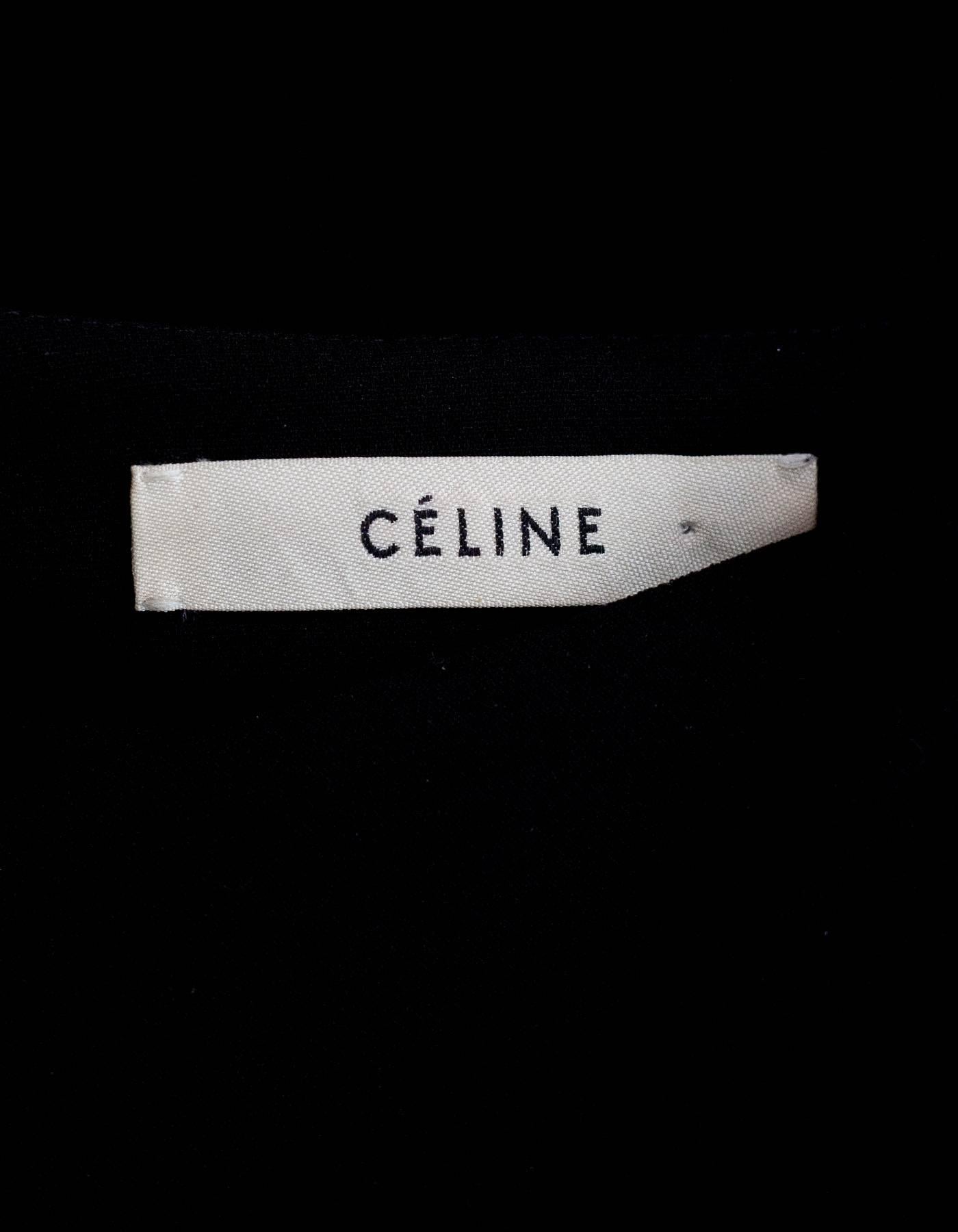 Women's Celine Black Wrap Dress Size FR40