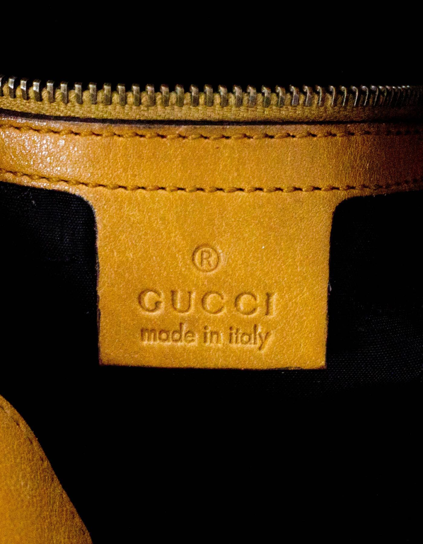 Gucci Tan Leather & Suede Babouska Satchel Bag 4