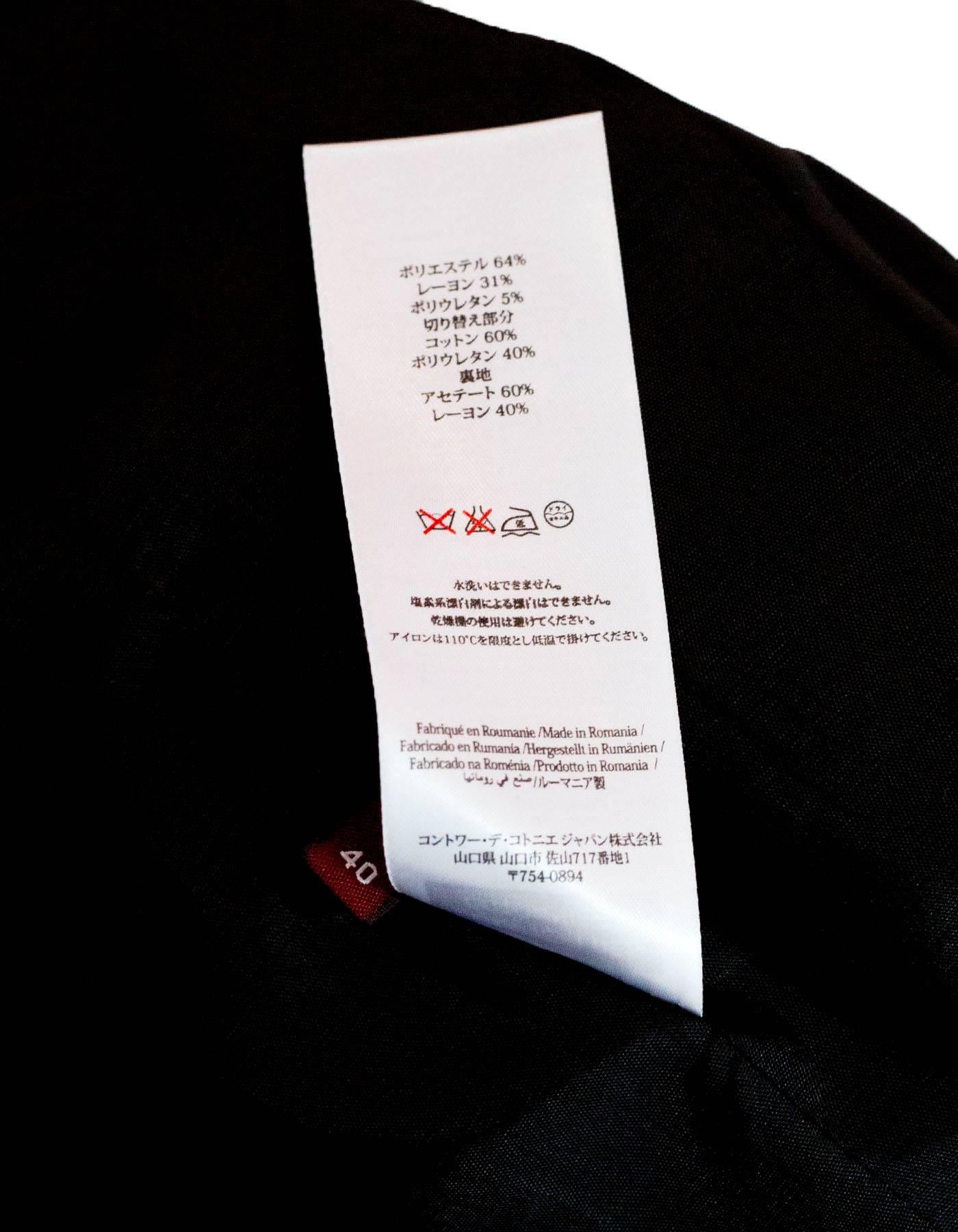 Comptoir Des Cotonniers Black Jacket with Faux Leather Trim Size FR40 1