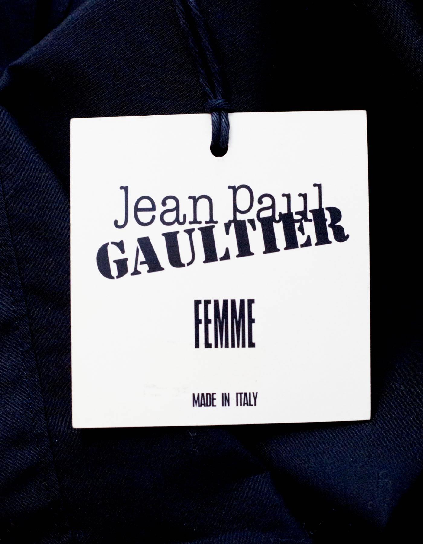 Jean Paul Gaultier Femme Black Blouse with Arm Ties Sz IT44 3