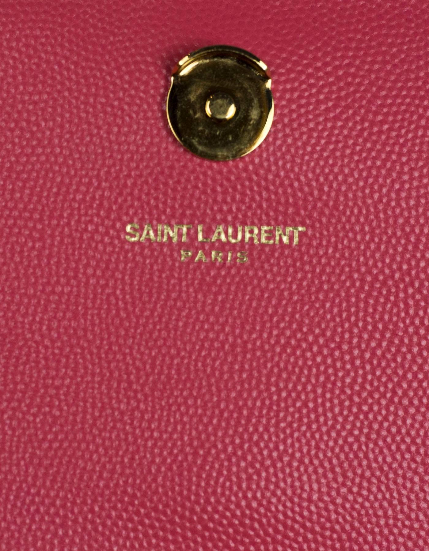 Saint Laurent Pink Grain De Poudre Leather Small Monogram Kate Crossbody Bag 4