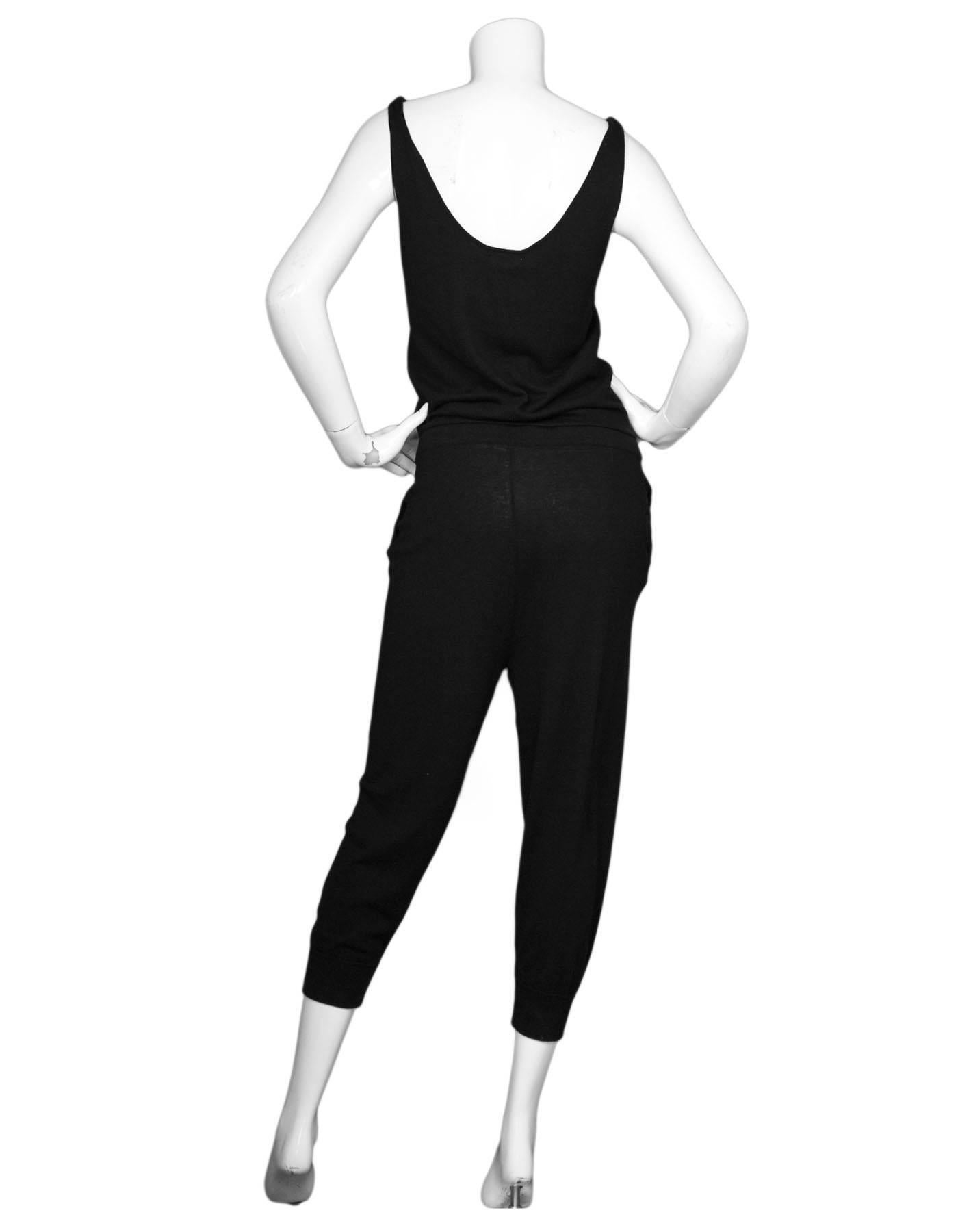 Skin Black Wool Jumpsuit Sz 4 NWT In Excellent Condition In New York, NY