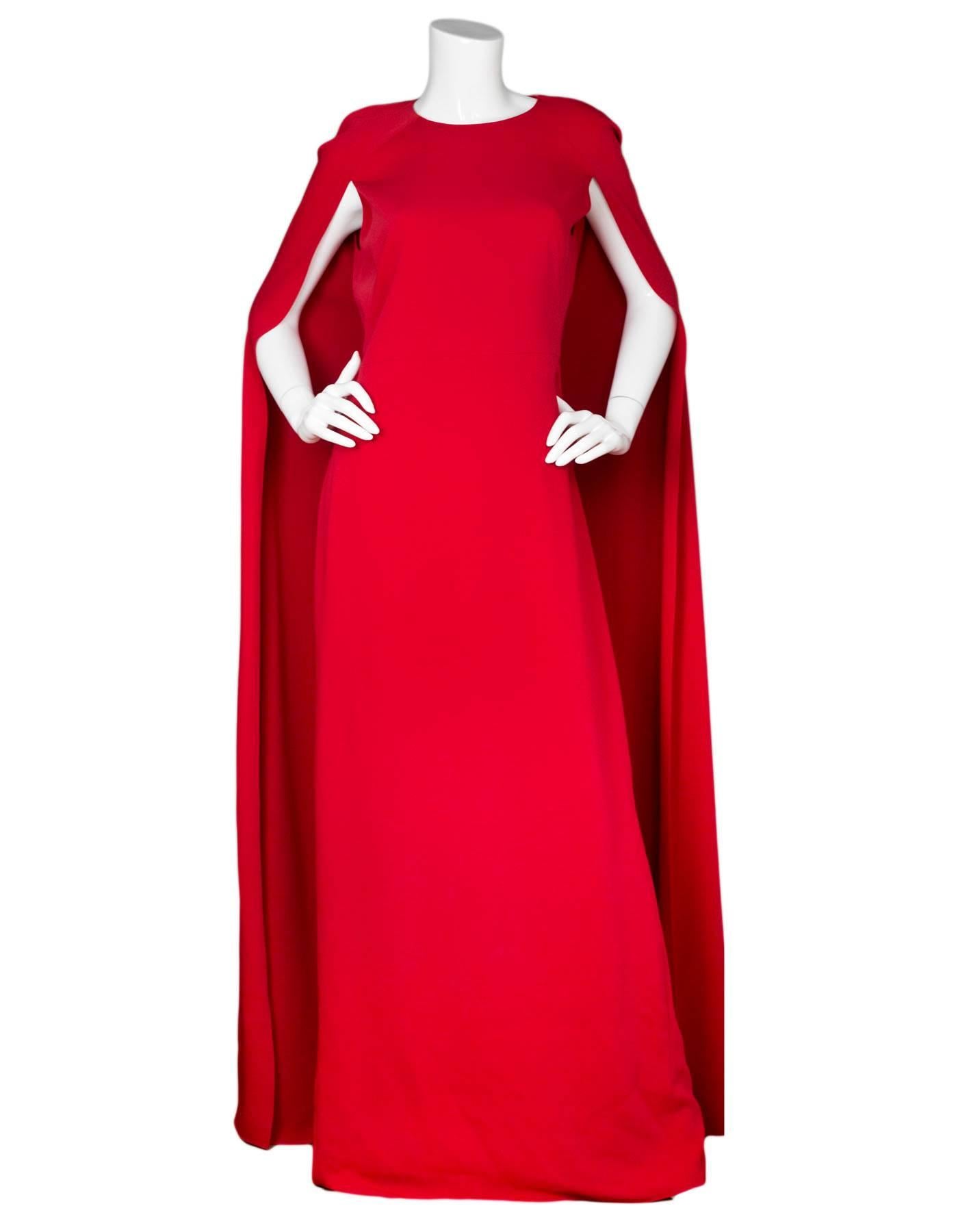 red cape gown