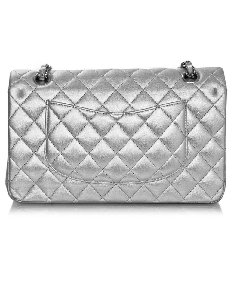 silver quilted chanel bag