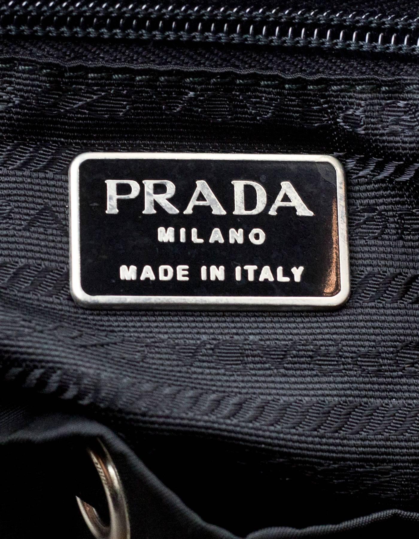 Prada Black Tessuto Nylon Backpack Bag 1