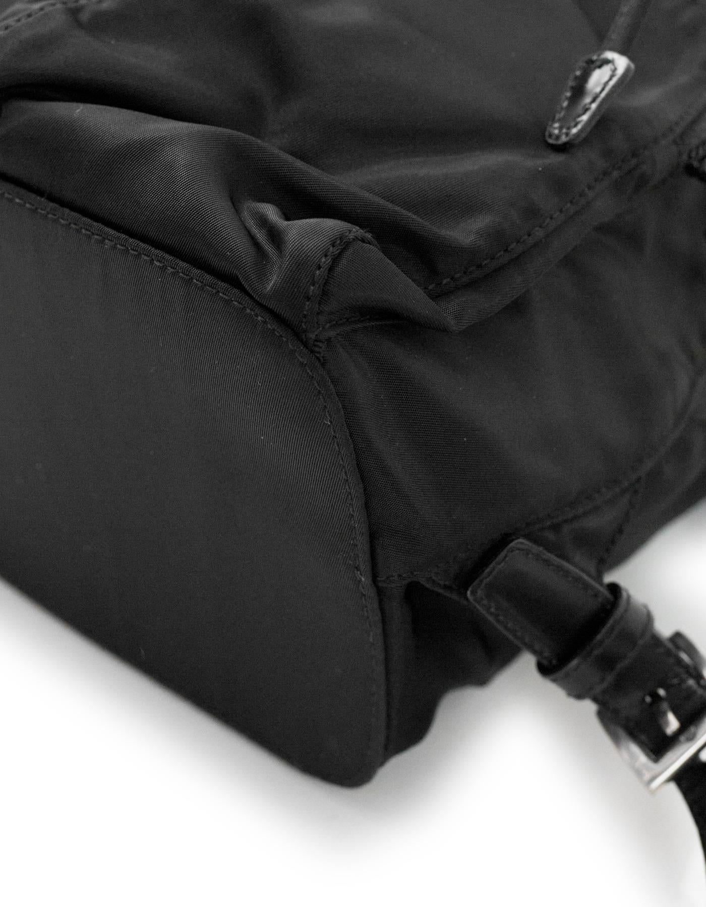 Prada Black Tessuto Nylon Backpack Bag 1