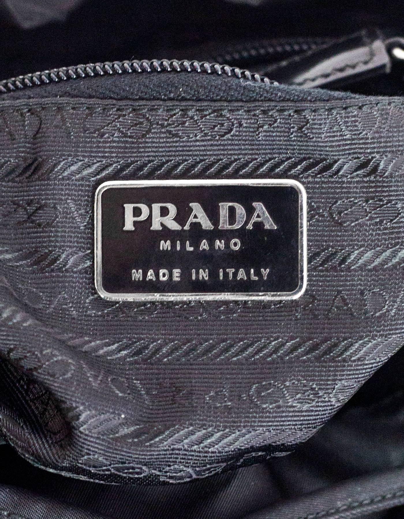 Prada Black Tessuto Nylon Backpack Bag 1