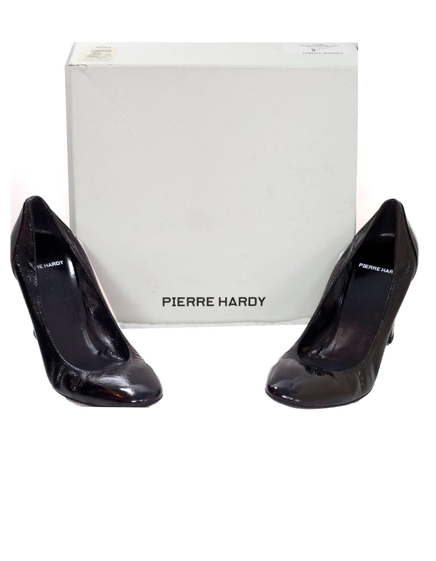 Pierre Hardy Black Patent Leather Pumps Sz 37.5 with Box 2
