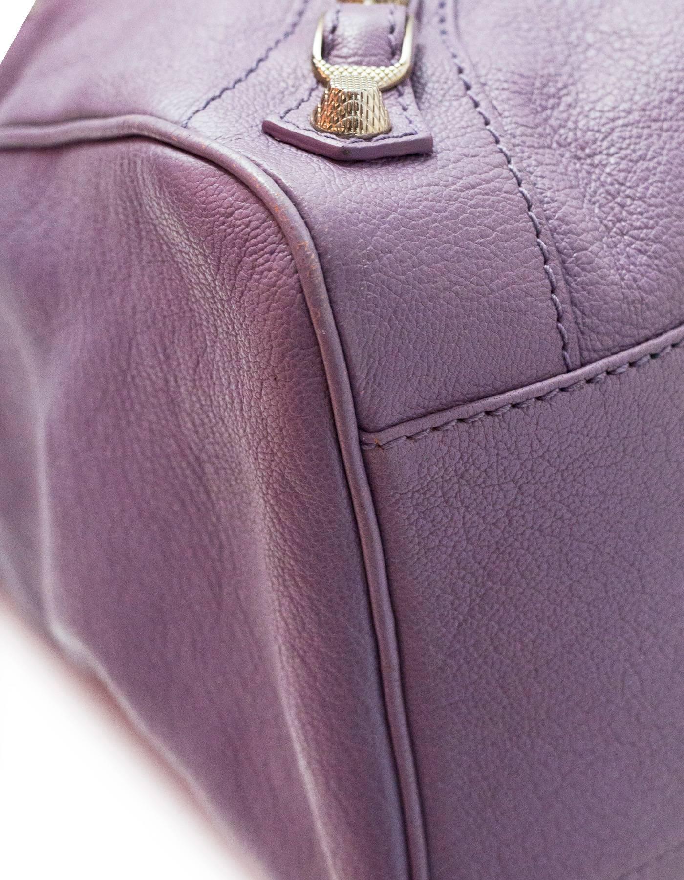 Women's Balenciaga Lavender Chevre Giant 12 Silver Velo Messenger Bag