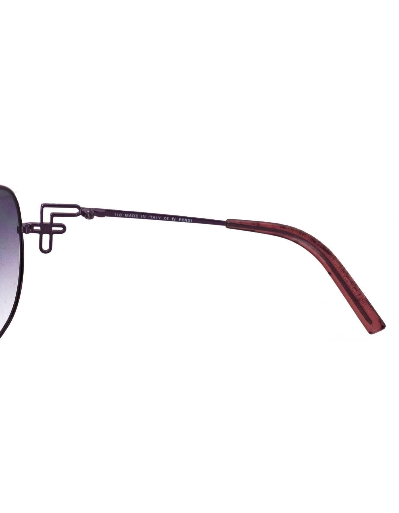 Fendi Purple Round Sunglasses with Case 3