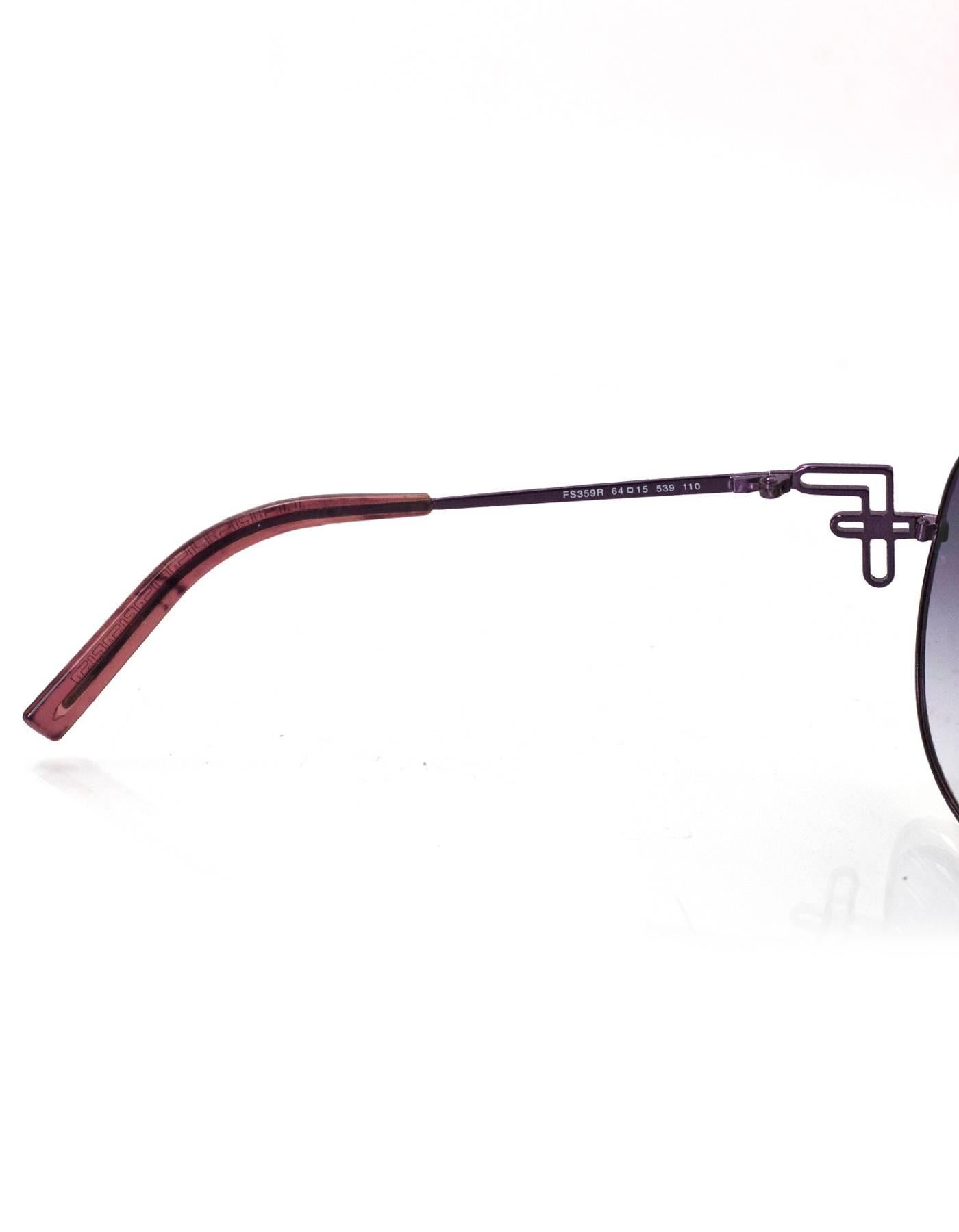 Fendi Purple Round Sunglasses with Case 2
