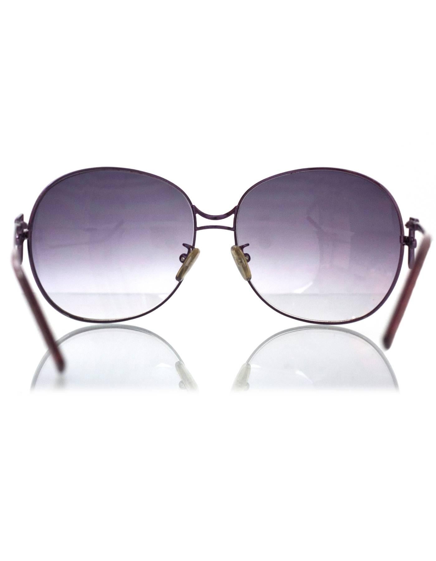Fendi Purple Round Sunglasses with Case 1