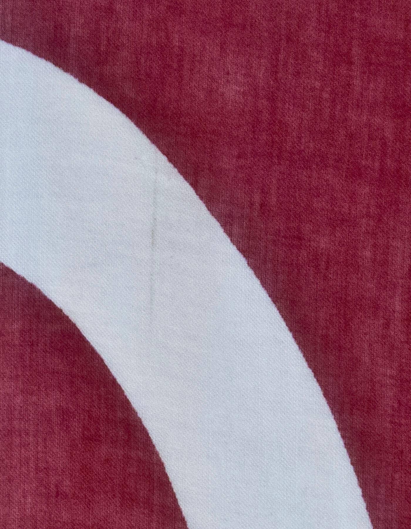 Chanel Red & White Cotton XL CC Shawl Scarf/Wrap In Good Condition In New York, NY
