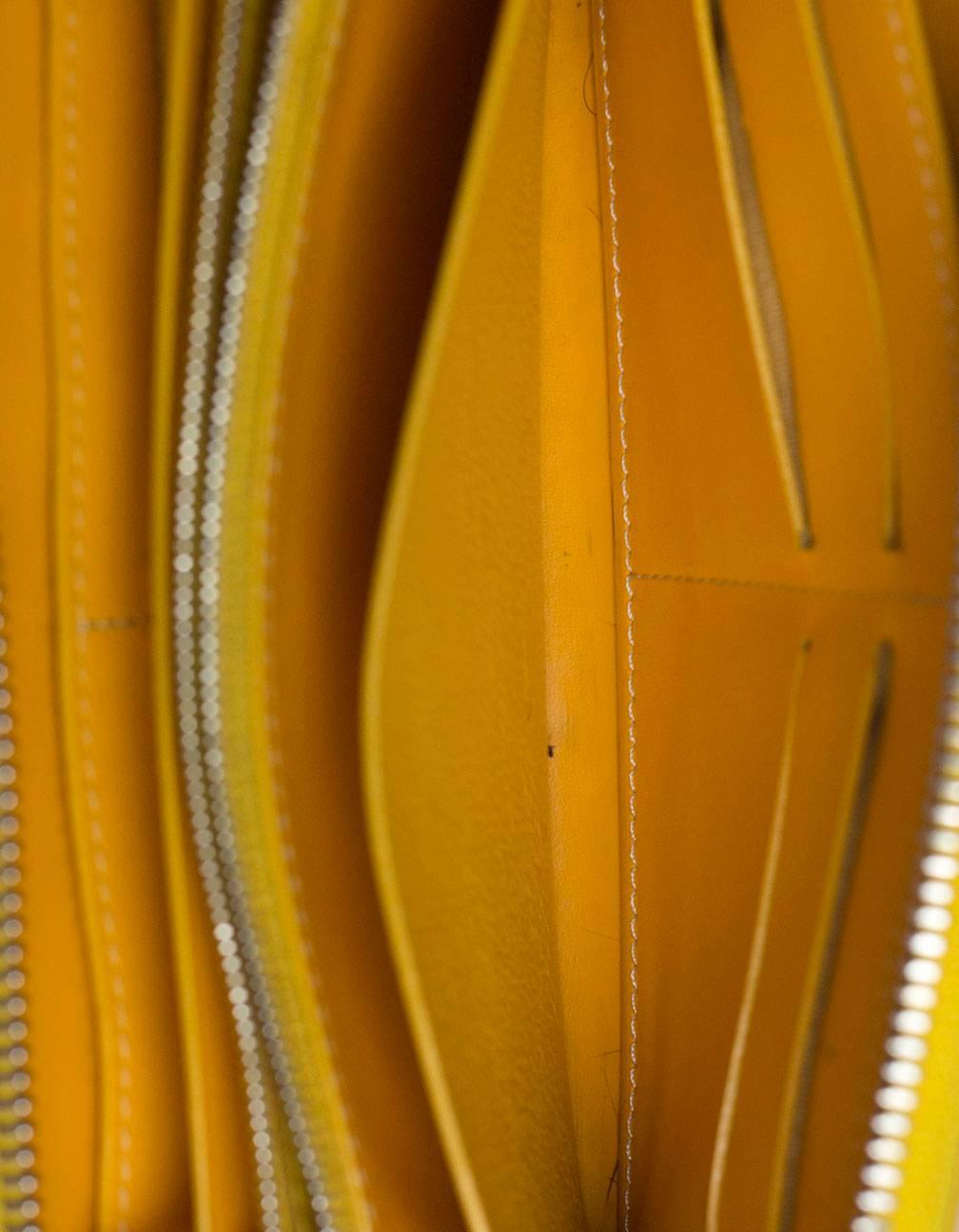 Goyard Yellow Chevron Matignon Zip Around GM Wallet 2
