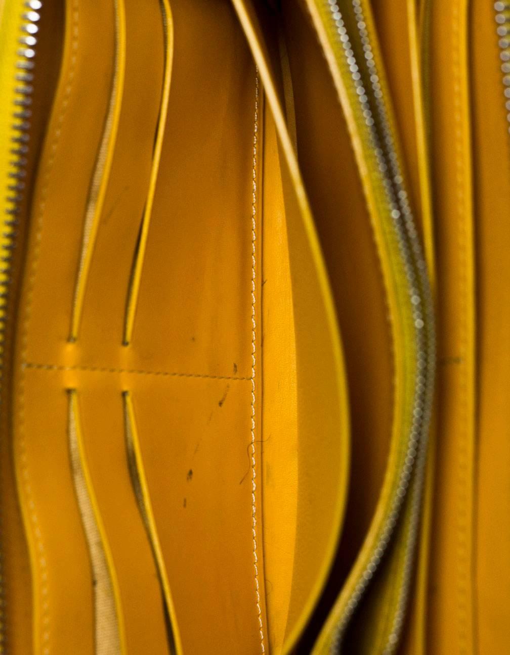 Goyard Yellow Chevron Matignon Zip Around GM Wallet 1