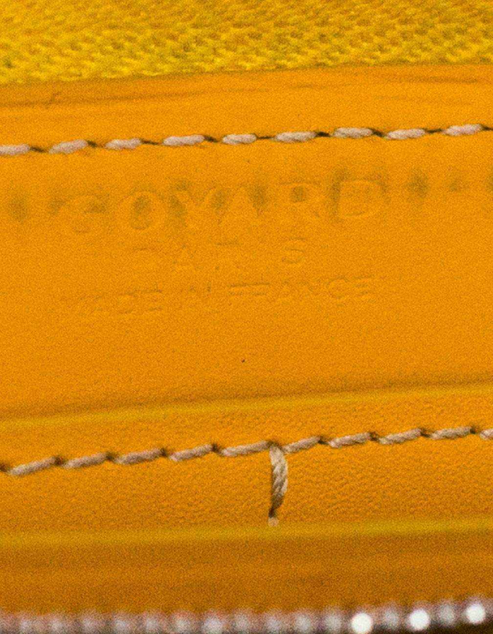 Goyard Yellow Chevron Matignon Zip Around GM Wallet 3