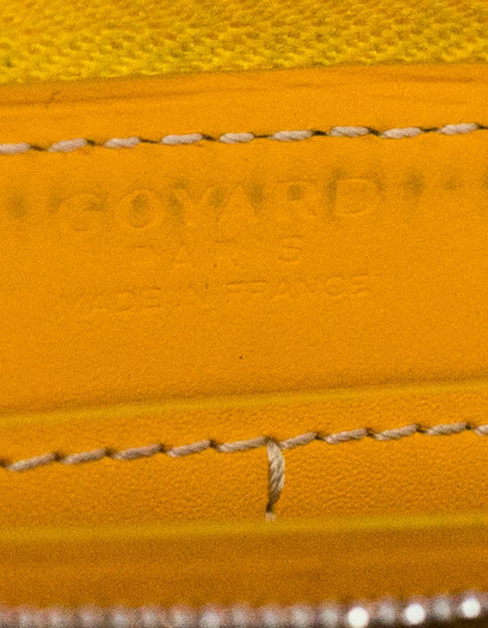 Goyard Yellow Chevron Matignon Zip Around GM Wallet 3