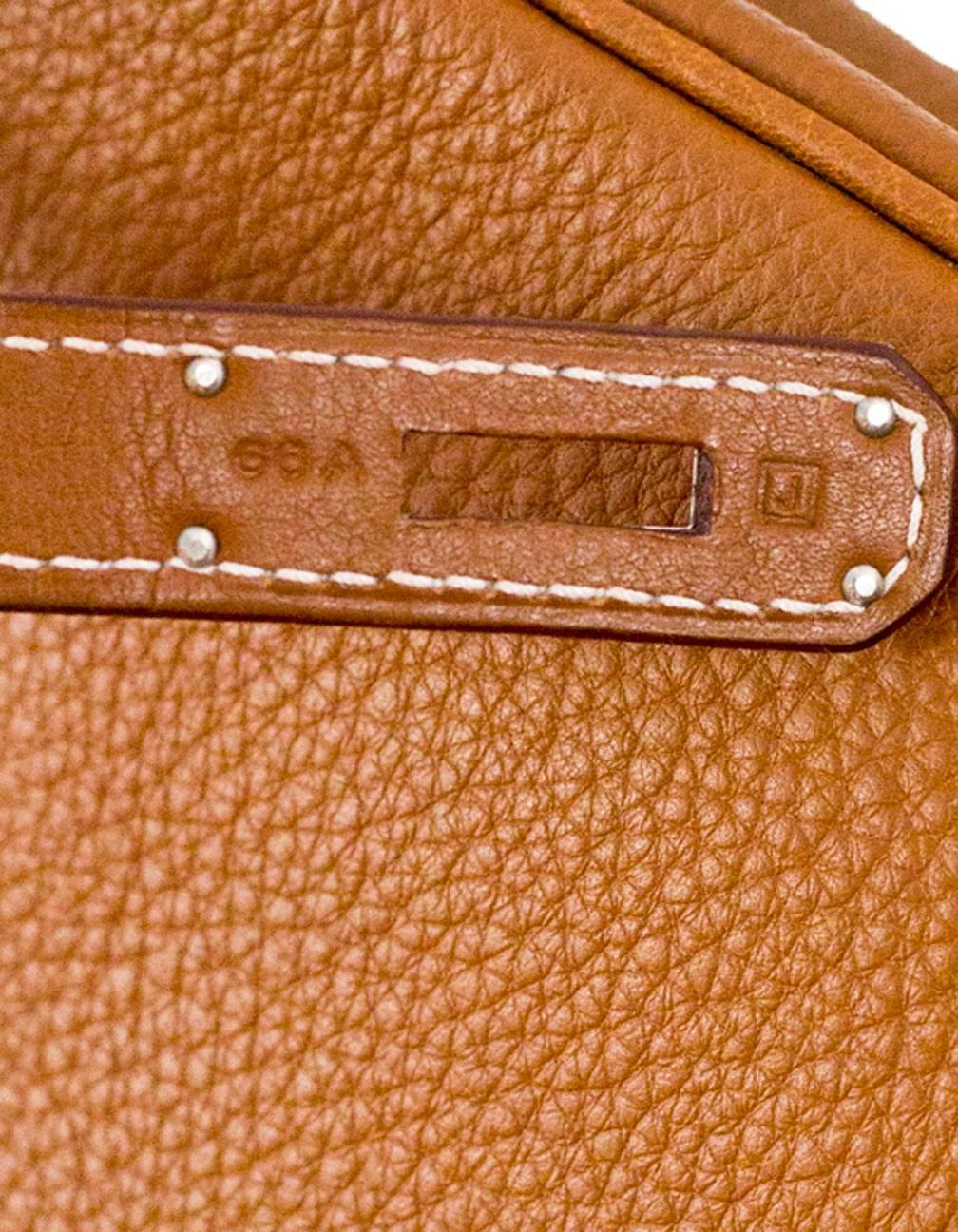 Hermes Gold Tan Clemence Leather 40cm Birkin Bag 2
