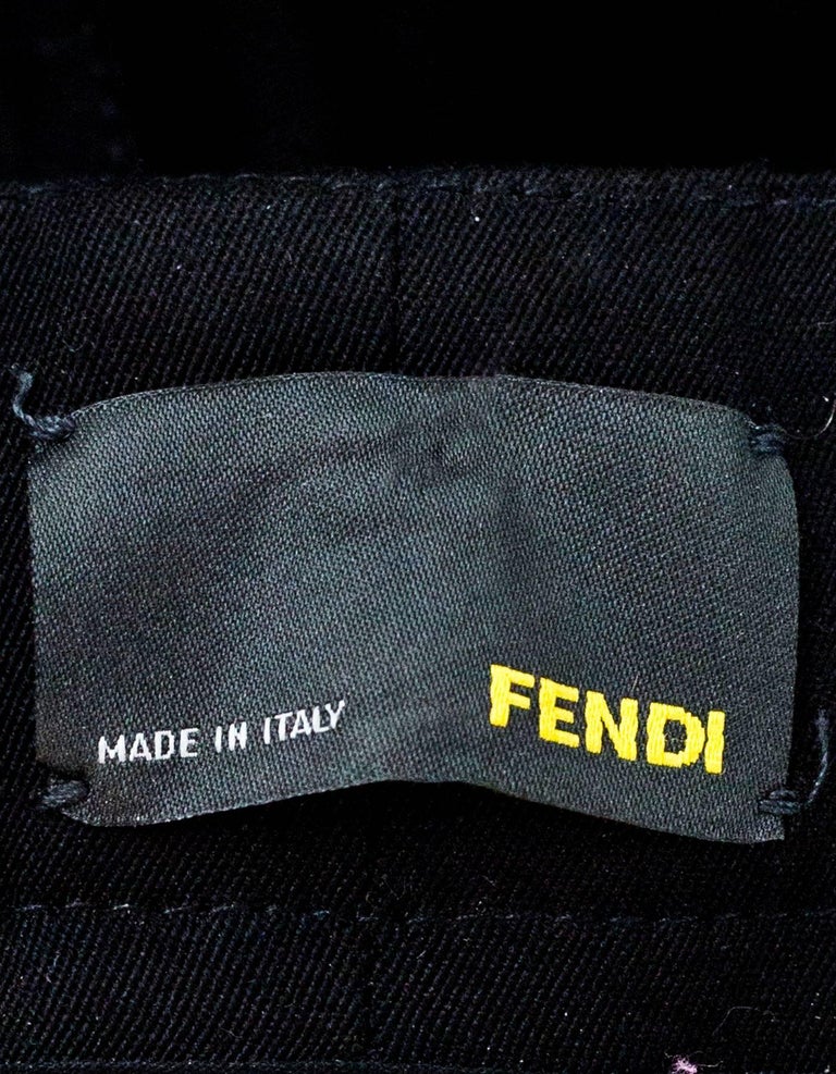 Fendi Black Wool Pants Sz IT38 For Sale at 1stDibs