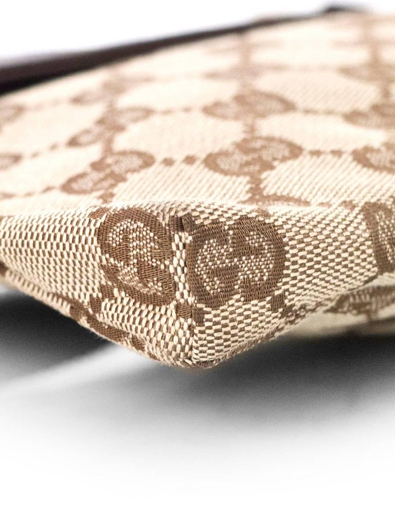 Gucci Brown Monogram Canvas Double Pocket Waist Pouch/Belt Bag For Sale at 1stDibs gucci