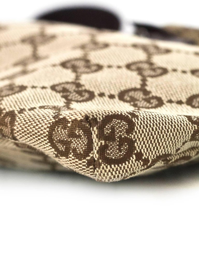 Gucci Brown Monogram Canvas Double Pocket Waist Pouch/Belt Bag For Sale at 1stDibs gucci