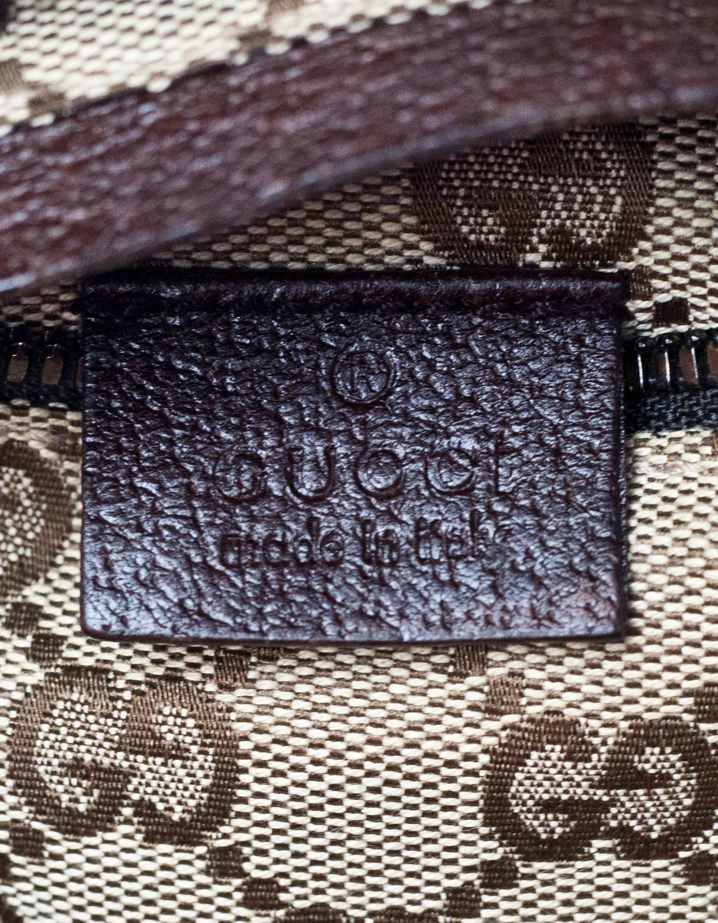 Gucci Brown Monogram Canvas Double Pocket Waist Pouch/Belt Bag 1