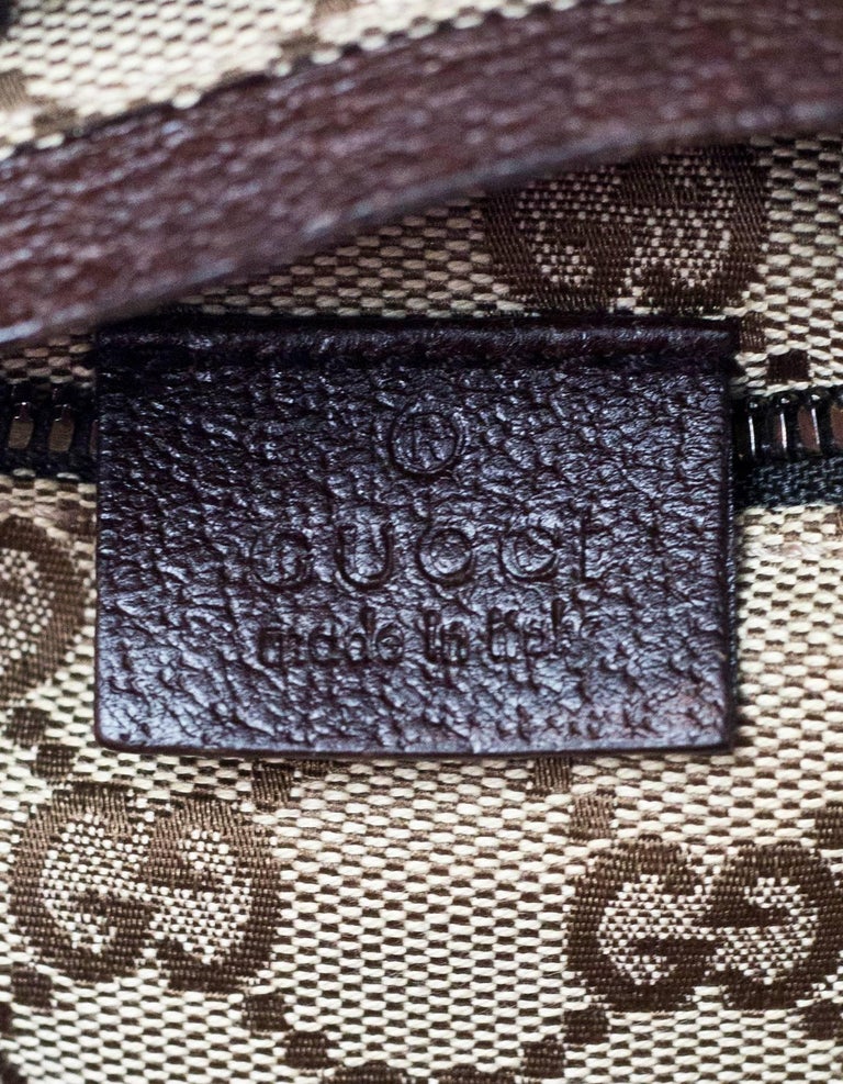 Gucci Brown Monogram Canvas Double Pocket Waist Pouch/Belt Bag For Sale at 1stDibs gucci