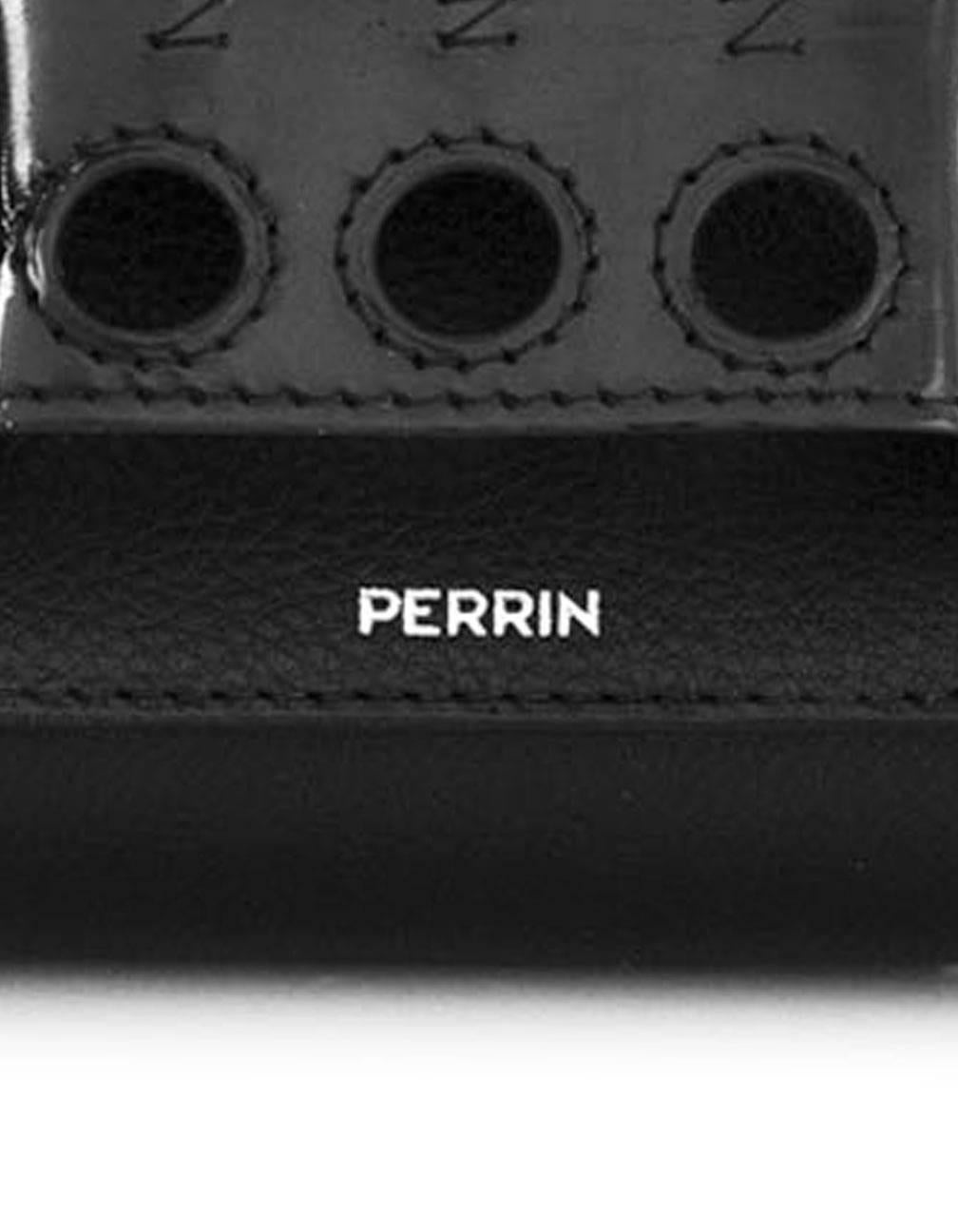 Perrin Black Patent & Calf Leather Le Cabriolet Glove Clutch Bag  5