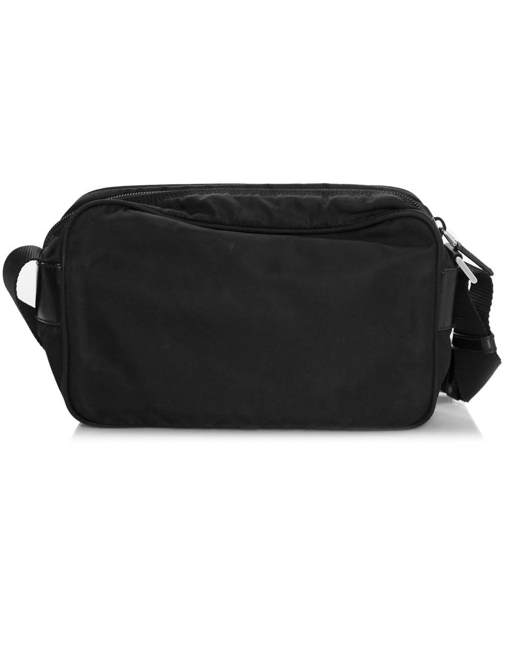 Prada Black Tessuto Zip Around Crossbody Bag In Excellent Condition In New York, NY