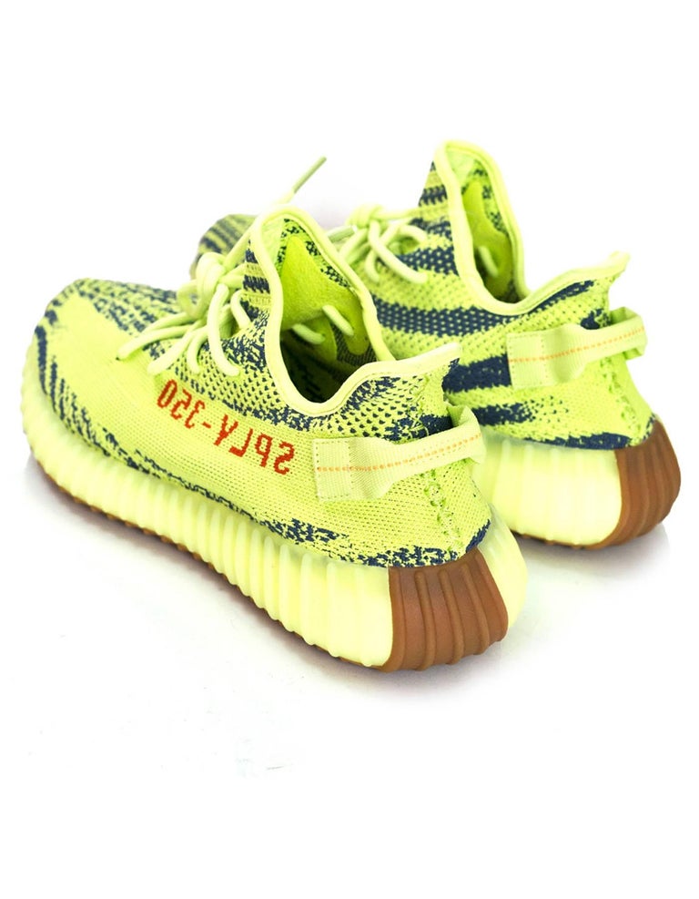 Adidas x Kanye West Yeezy Boost 350 V2 Semi Frozen Yellow 2.0 Sneakers Sz  10 NIB For Sale at 1stDibs