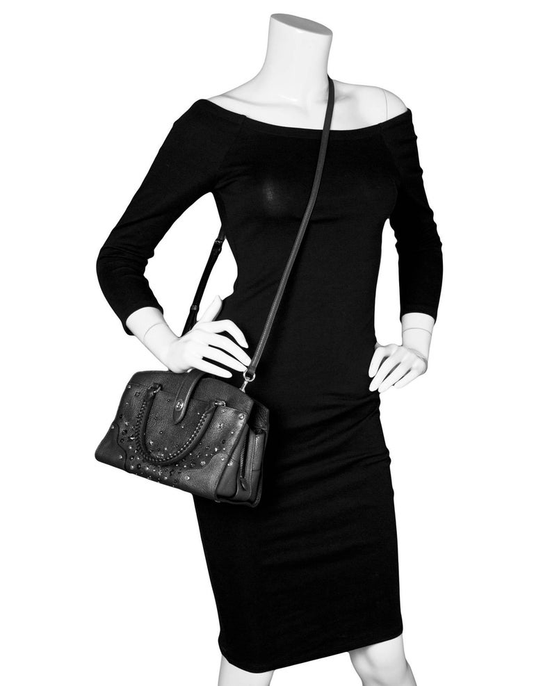 Coach Pewter Star Rivets Mercer 24 Satchel Bag with DB For Sale at 1stDibs