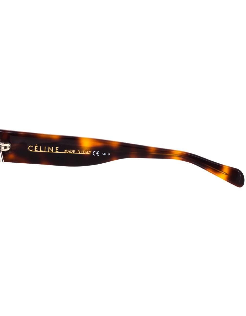 Black Celine Tortoise Polarized CL 41756 ZZ Top Sunglasses with Case