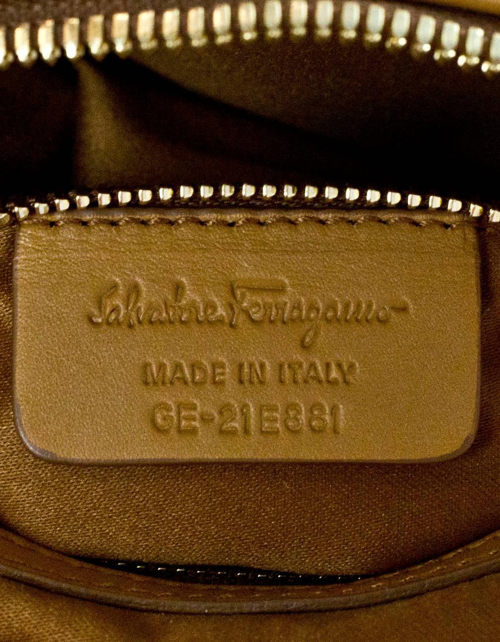Salvatore Ferragamo Camel Leather Mini Fiamma Crossbody Bag rt. $1, 750 1