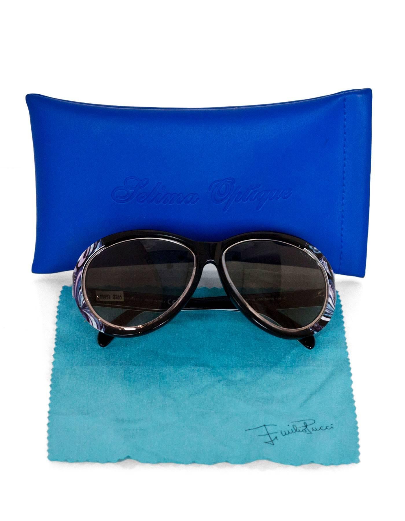 Emilio Pucci Black, Blue & Purple Sunglasses 4