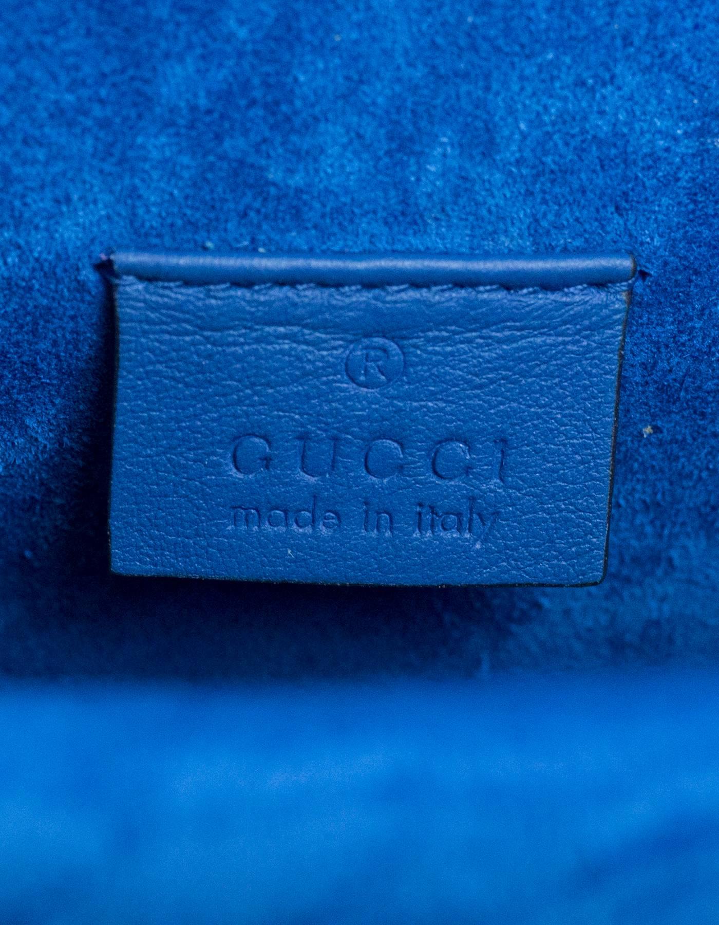Gucci 2017 Blue Monogram Dionysus GG Blooms Mini Crossbody Bag 2