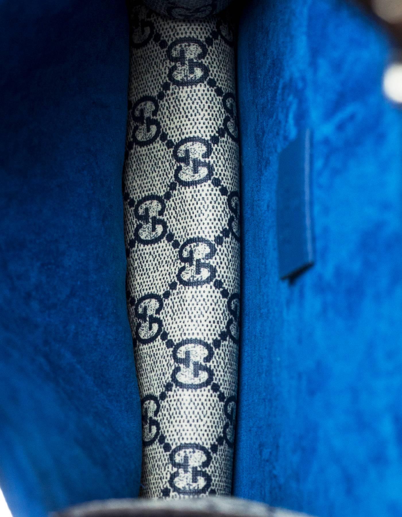Gucci 2017 Blue Monogram Dionysus GG Blooms Mini Crossbody Bag 3