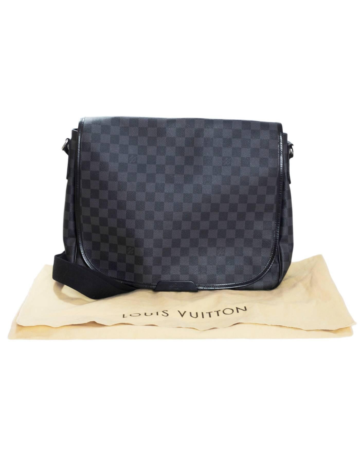 Black Louis Vuitton Damier Graphite Daniel Crossbody Messenger Bag