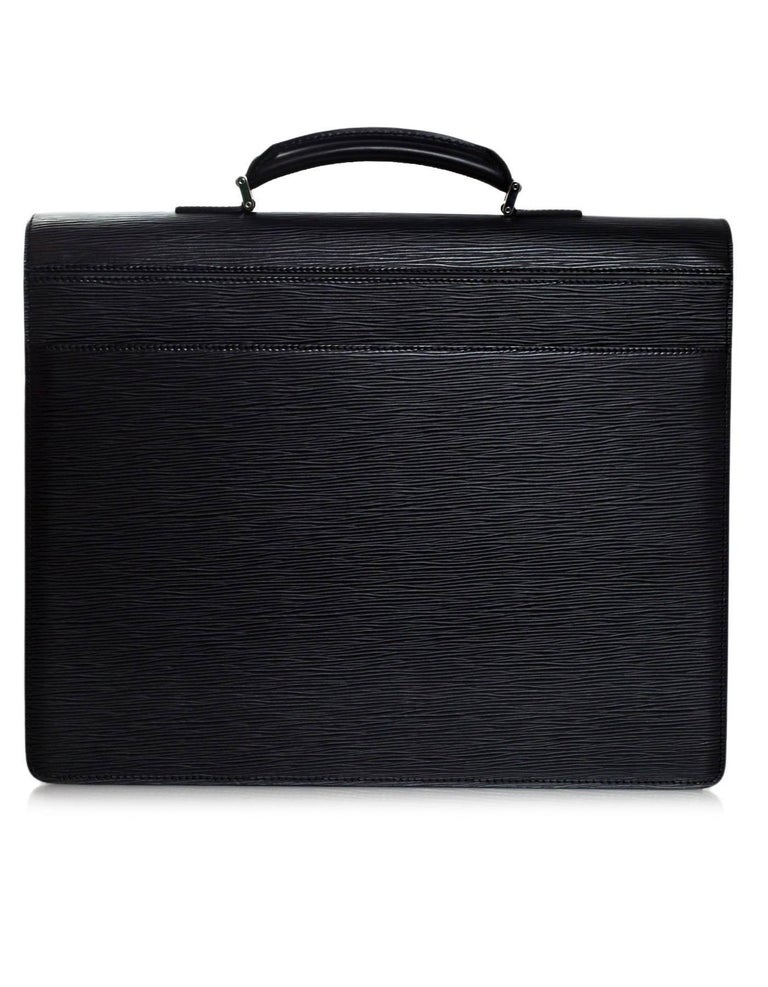 Louis Vuitton Black Epi Robusto Noir 2 Compartment Briefcase Bag at 1stdibs