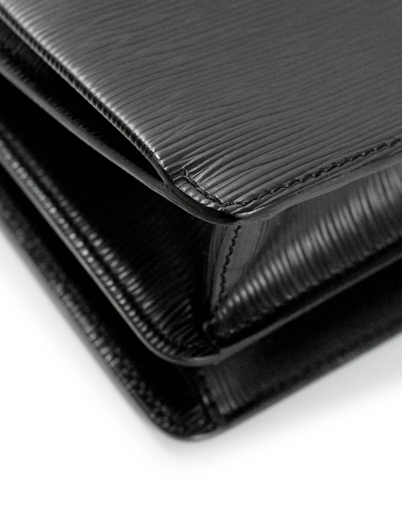 Louis Vuitton Black Epi Robusto Noir 2 Compartment Briefcase Bag 4